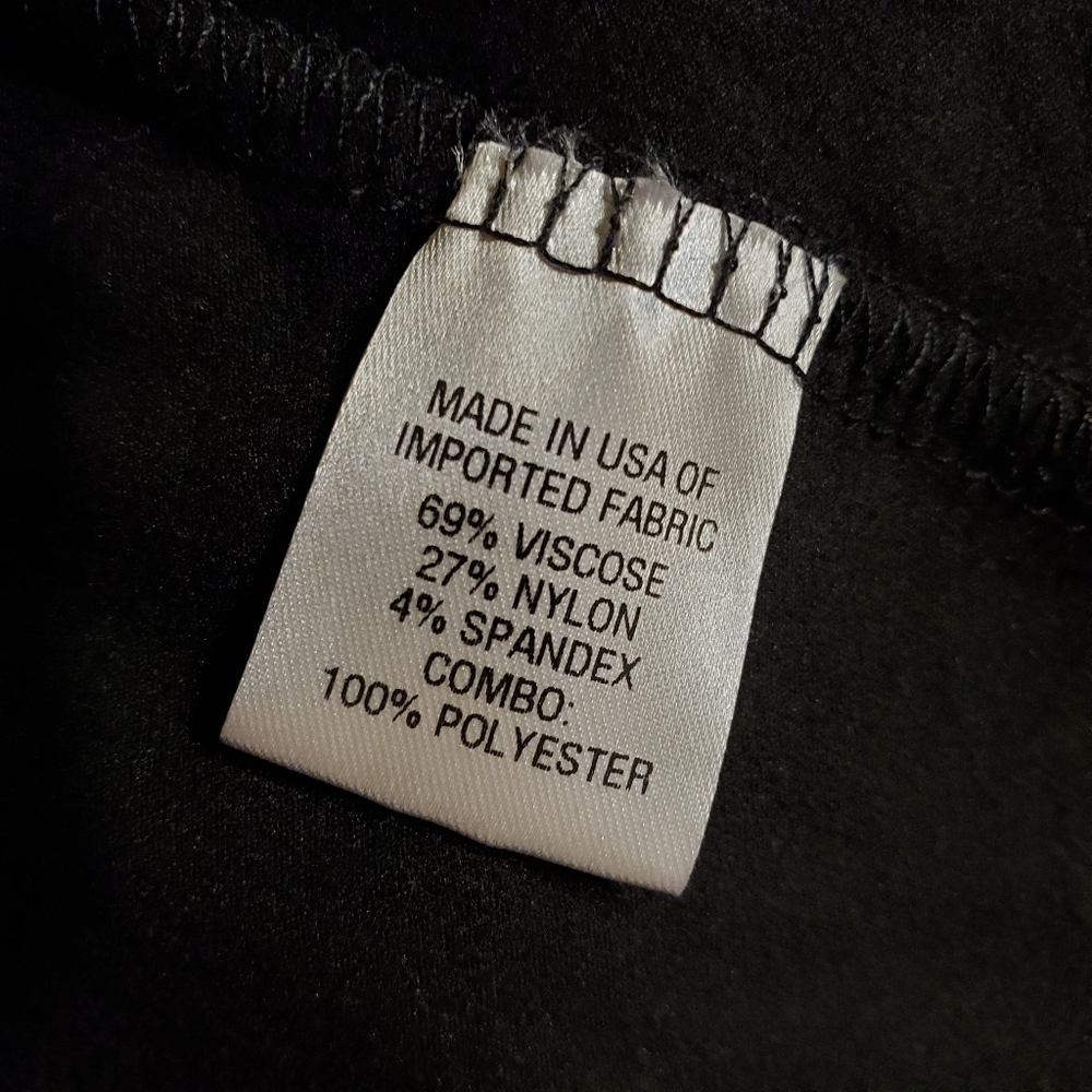 DREW Black Tee & Mesh Sleeves Size L - Picture 6 of 7